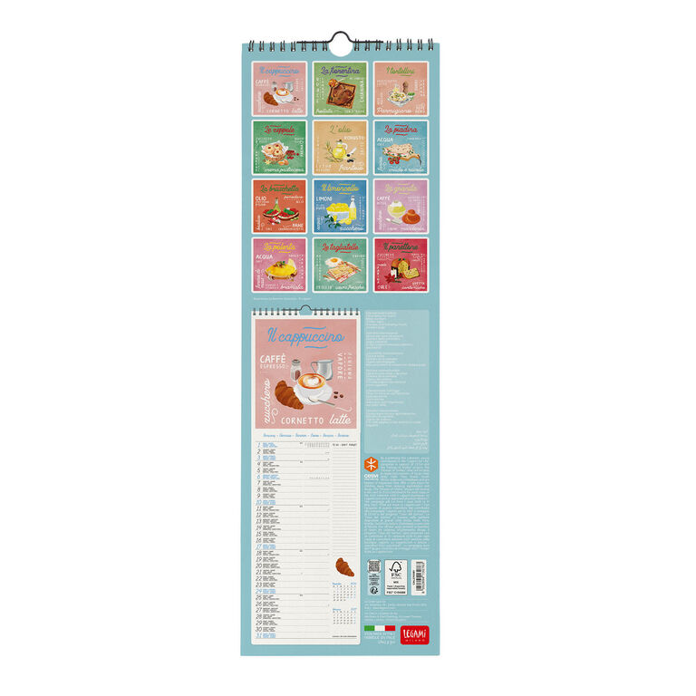 Calendario da Parete 2027 - 16 x 49 cm - La Dolce Vita Calendario da Parete 2027 - 16 x 49 cm - La Dolce Vita