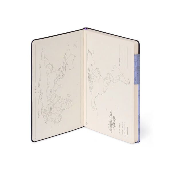Notebook with Blank Pages and Monochrome Soft Cover - Cosmic Lilac - My Notebook