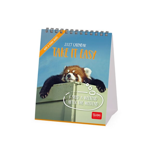 Calendario da Tavolo 2027 - 12 x 14,5 cm -Take It Easy