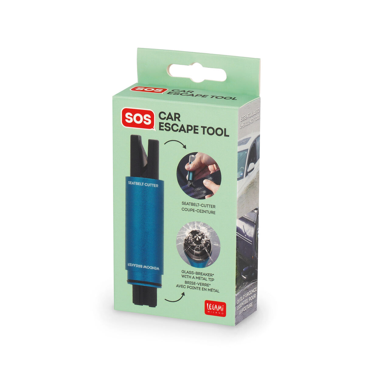 Gurtschneider 4er Pack | Notfall-Auto-Rettungswerkzeug | Sicherheitsgurt-Cutter