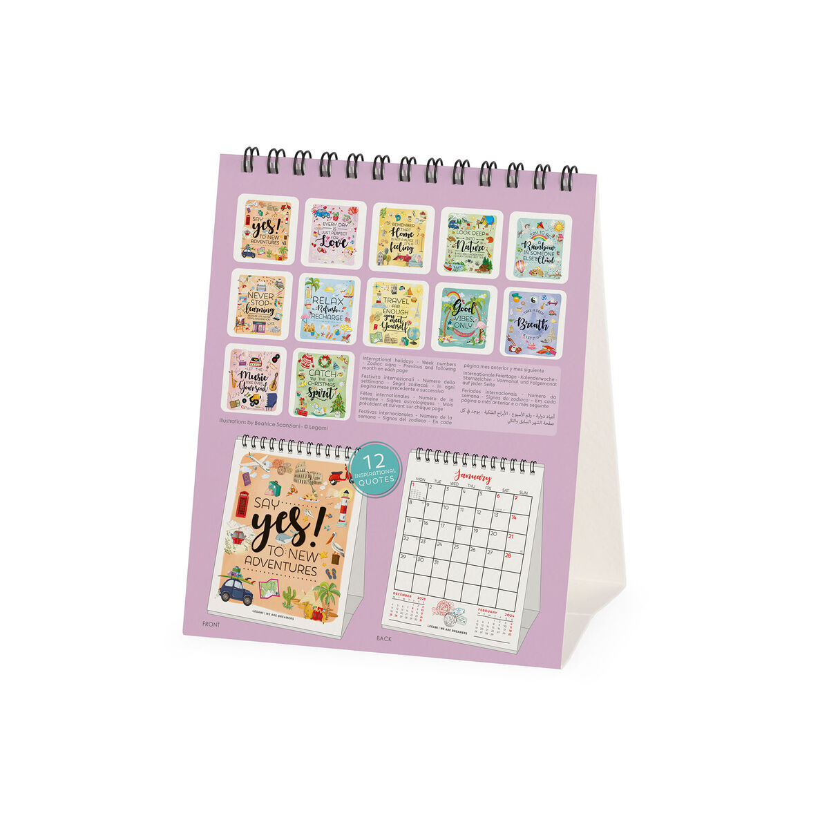 Legami · Micro Desk Calendar 2023 - Panda & Friends (Calendar) (2022)