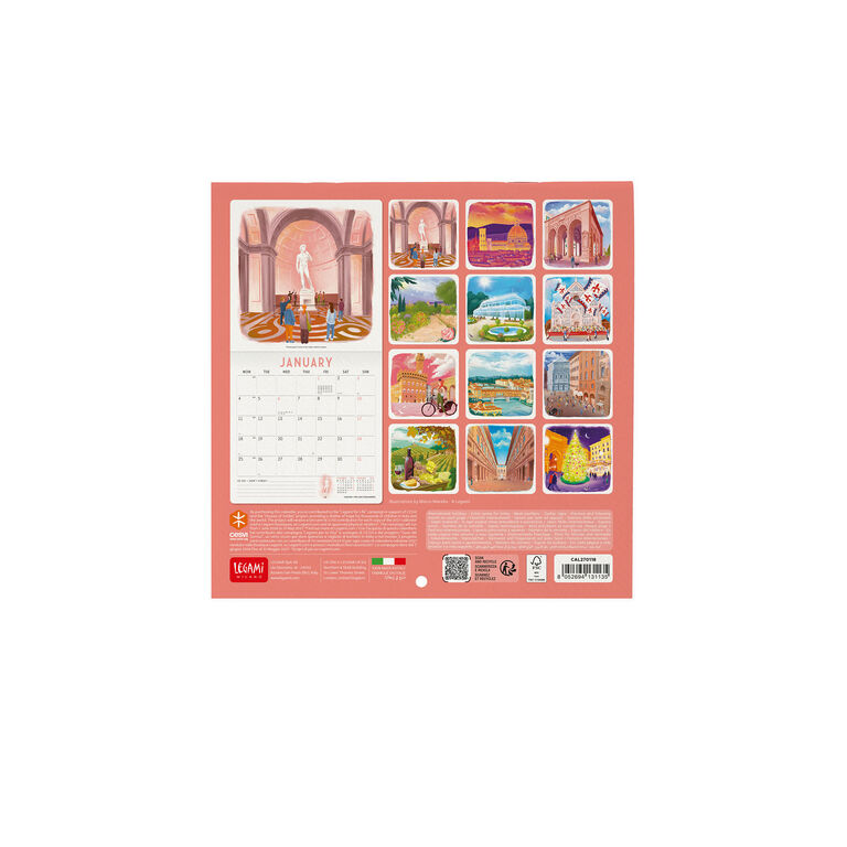 Calendario da Parete 2027 - 18 x 18 cm - Firenze Calendario da Parete 2027 - 18 x 18 cm - Firenze