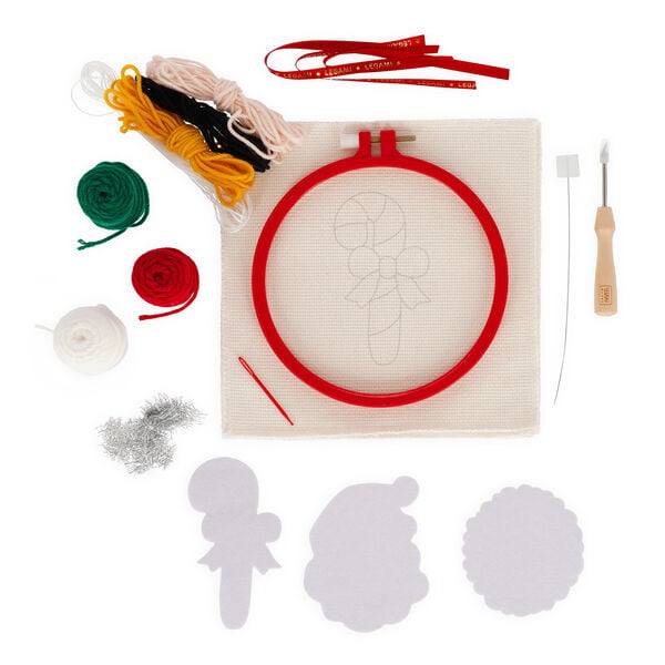 Kit per la Creazione di Decorazioni Natalizie da Appendere - Punch Needle Kit
