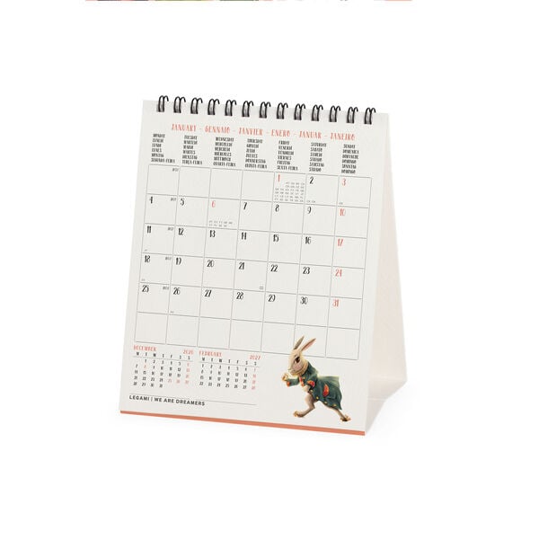 Calendario da Tavolo 2027 - 12 x 14,5 cm - Alice in Wonderland