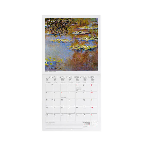 Calendario da Parete 2027 - 18 x 18 cm - Claude Monet