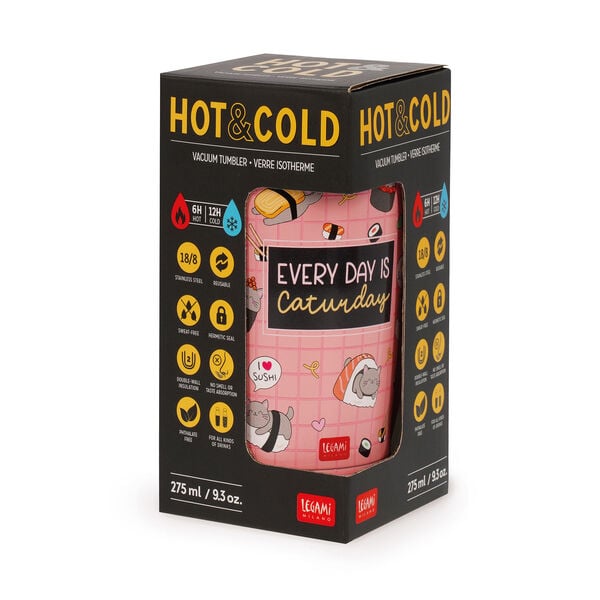 275 ml Vacuum Tumbler - Sushi Cat - Hot & Cold