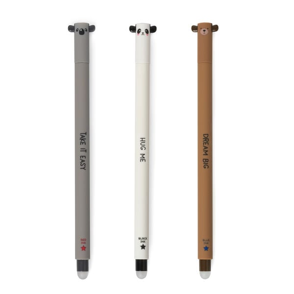 Set mit 3 Löschbaren Gelstiften - „Hug Me“, „Dream Big“, „Take It Easy“ - Erasable Pen