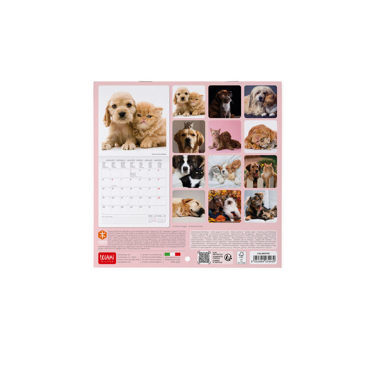 Calendario de Pared 2026 - 18 x 18 cm