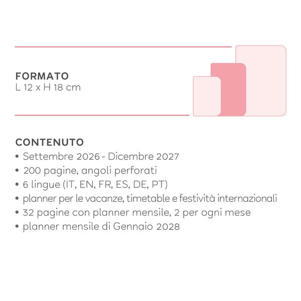 Agenda 2026/2027 Settimanale 16 Mesi - Shades of Green - Medium