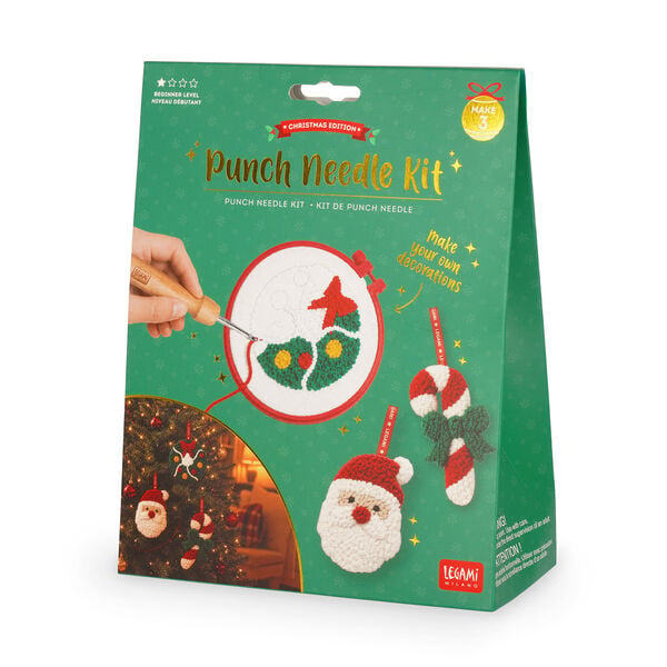 Kit per la Creazione di Decorazioni Natalizie da Appendere - Punch Needle Kit