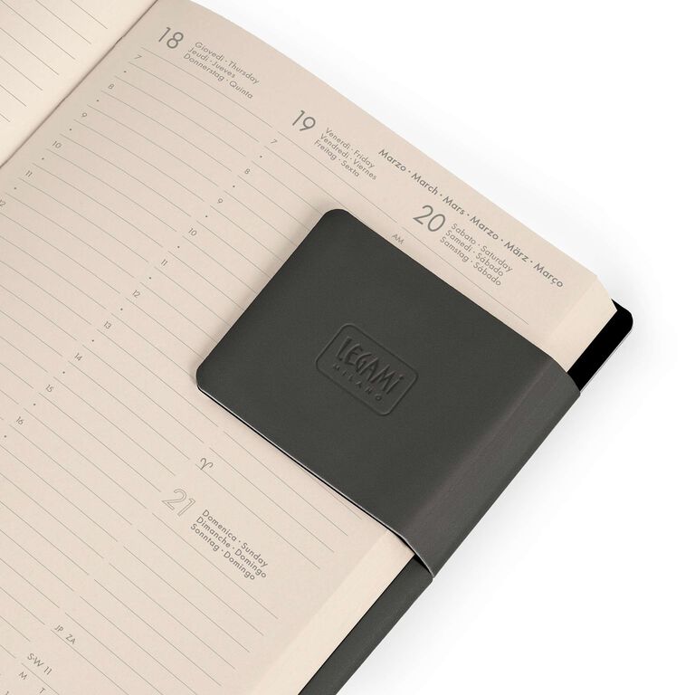 Terminplaner für 12 Monate Wochenübersicht Medium 2027 - Black Suit