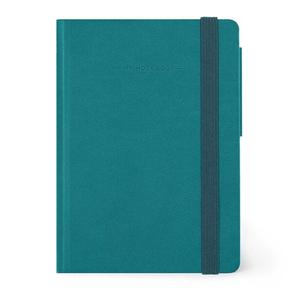 Lined Notebook with Monochrome Soft Cover - Malachite Green - My Notebook