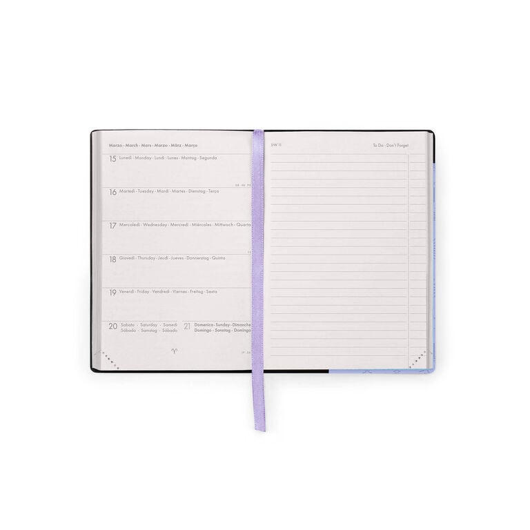 16-Month Small Weekly Diary for 2026/2027 - Cosmic Lilac - With Notebook