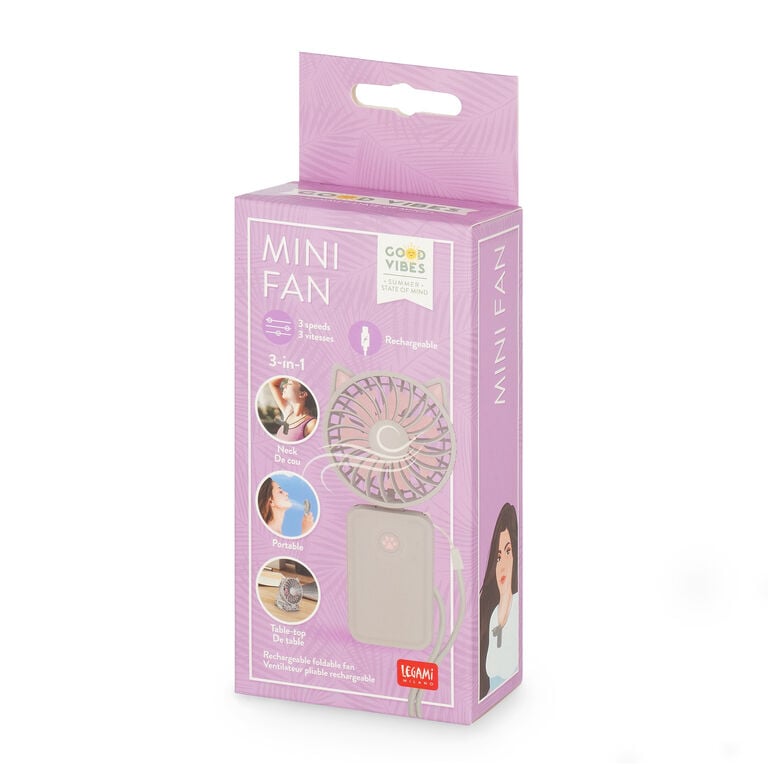Rechargeable portable fan - Kitty Rechargeable portable fan - Kitty
