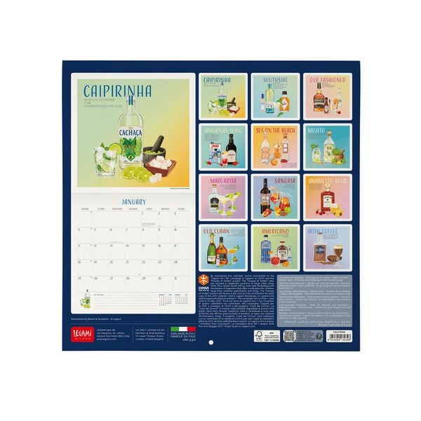 Calendario da Parete 2027 - 30 x 29 cm - Cheers