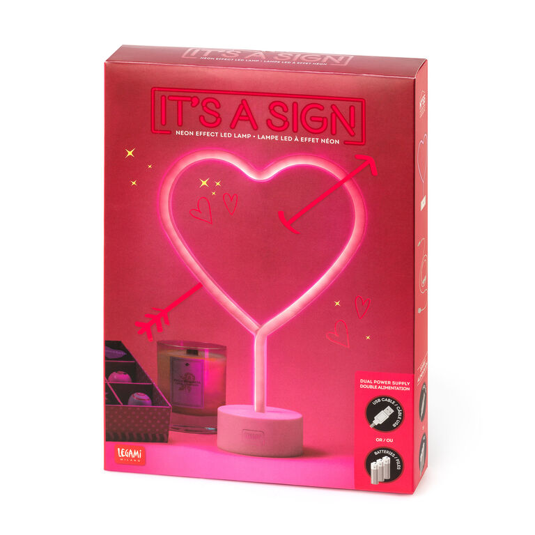 LED-Lampe mit Neoneffekt - Heart - It’s a Sign