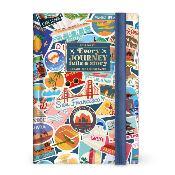 Agenda 12 Mesi Giornaliera Fotografica Small 2027 - Travel Stickers