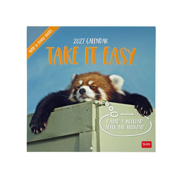 Calendario da Parete 2027 - 30 x 29 cm - Take It Easy