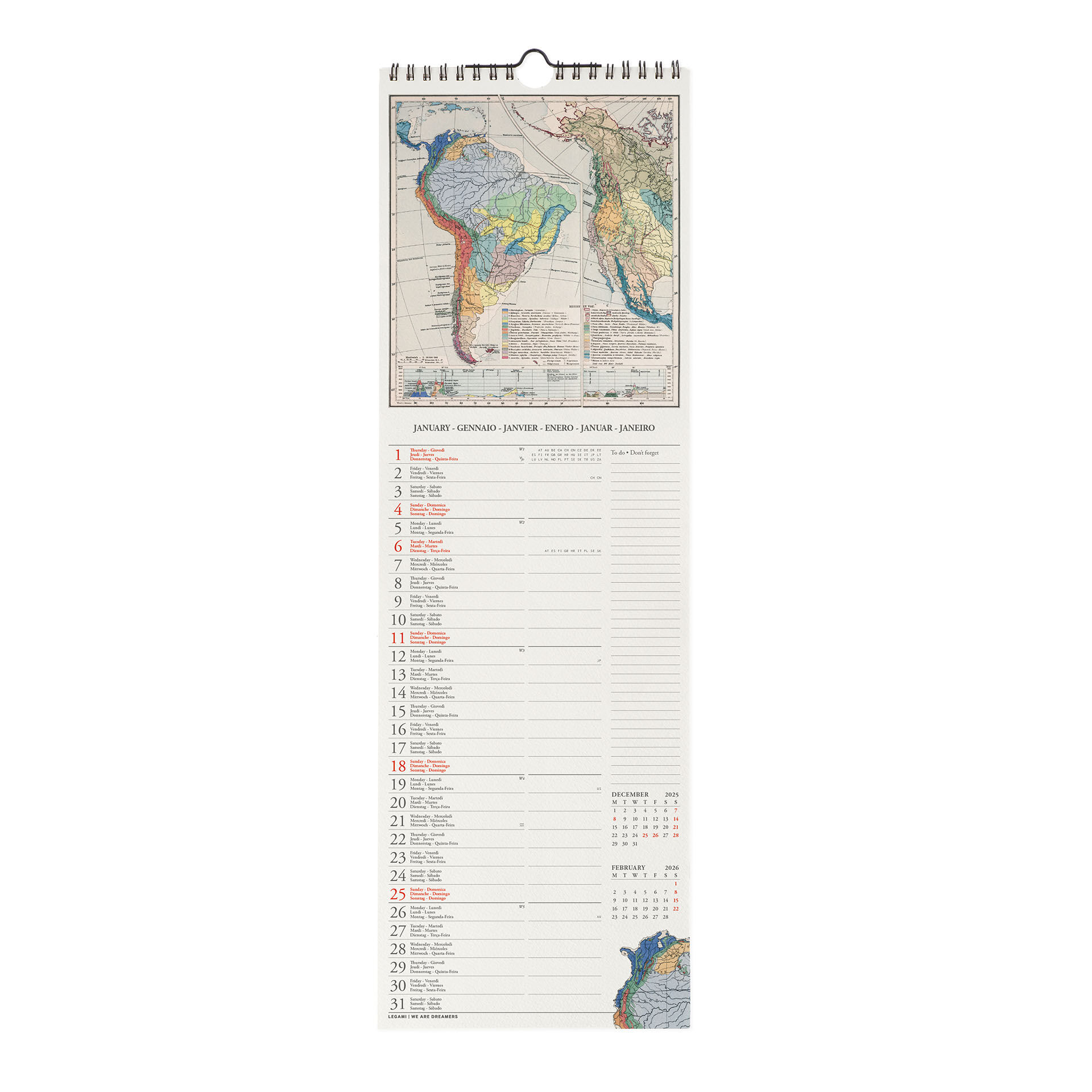 Calendrier Mural 2026 Wild Horses - Format 30x29 Cm, 12 Mois, 6 Langues, Signes Du Zodiaque, Espace Notes, Papier FSC - 7