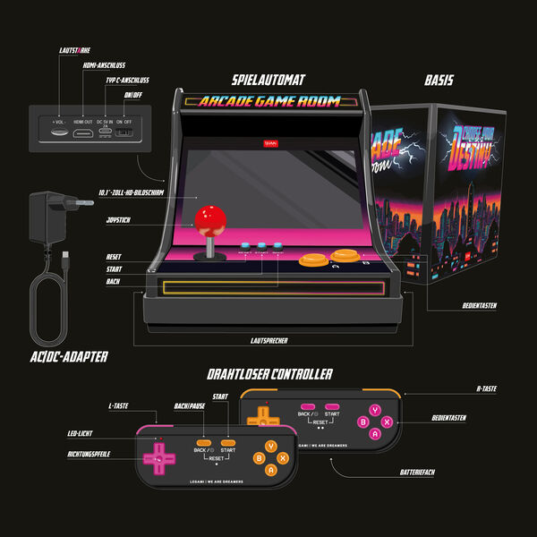 Mini-Arcade Spielautomat - Arcade Game Room