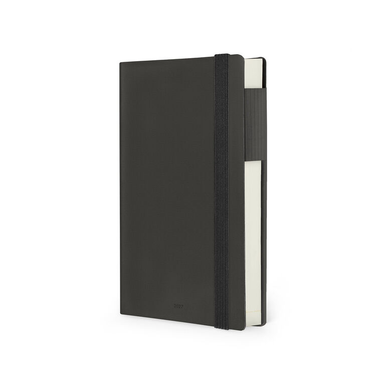 Terminplaner für 12 Monate 1 Tag pro Seite Medium 2027 - Black Suit