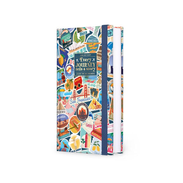 Agenda Diaria Fotográfica 2026/2027 16 Meses - Travel Stickers - Medium