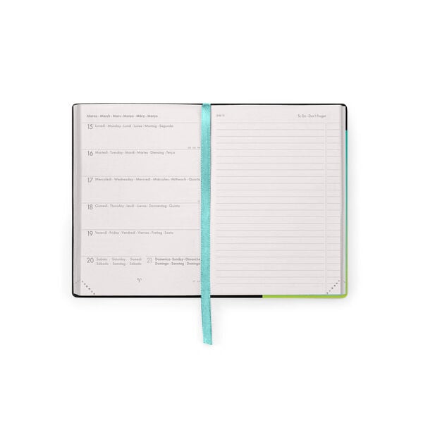 Agenda Semanal 2026/2027 16 Meses - Shades of Green - Small Con Libreta