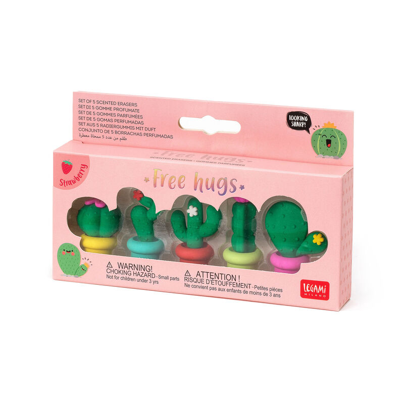 Free Hugs - Set of 5 Scented Erasers, , zoo