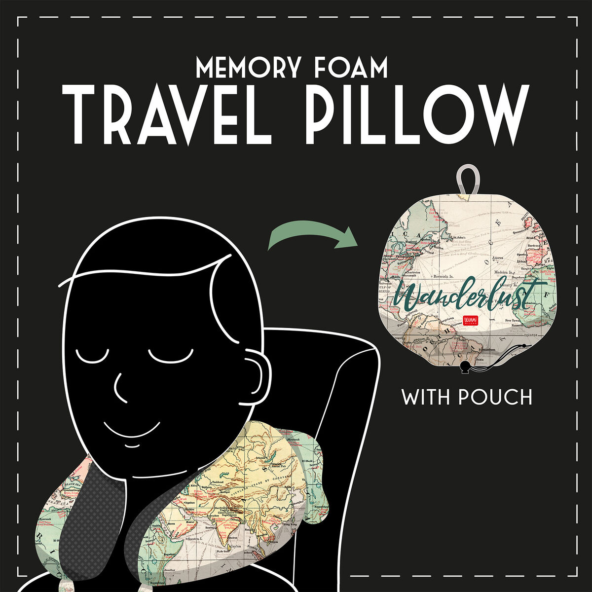 Memory Foam Travel Pillow, , zoo