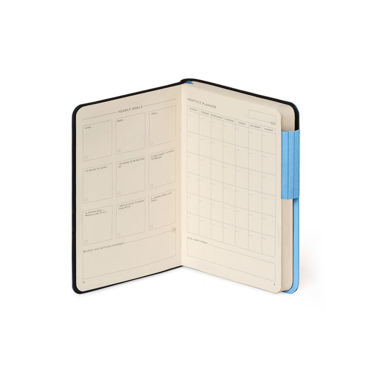 Notebook with Blank Pages and Monochrome Soft Cover - Retro Blue - My Notebook