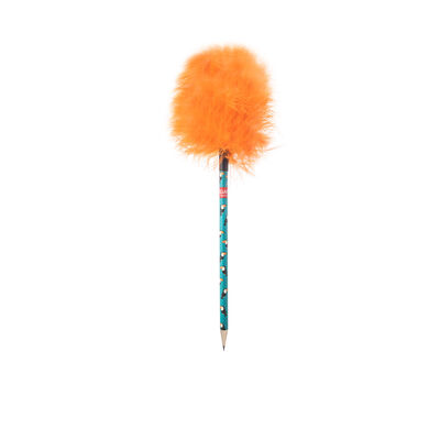 Fluffy Pencil With Feathers