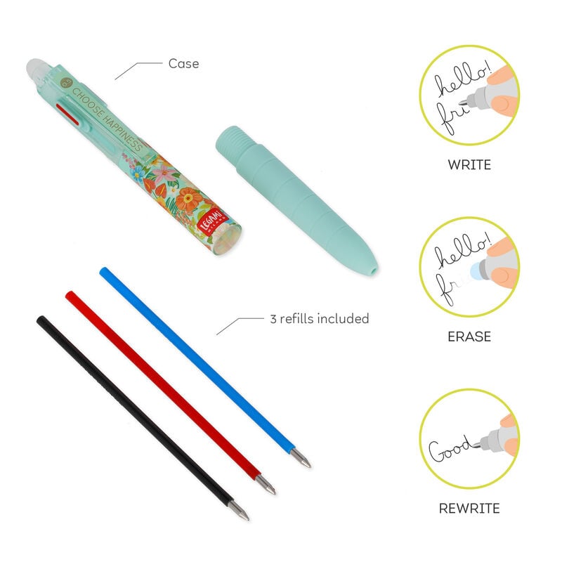 3-Colour Erasable Gel Pen, , zoo