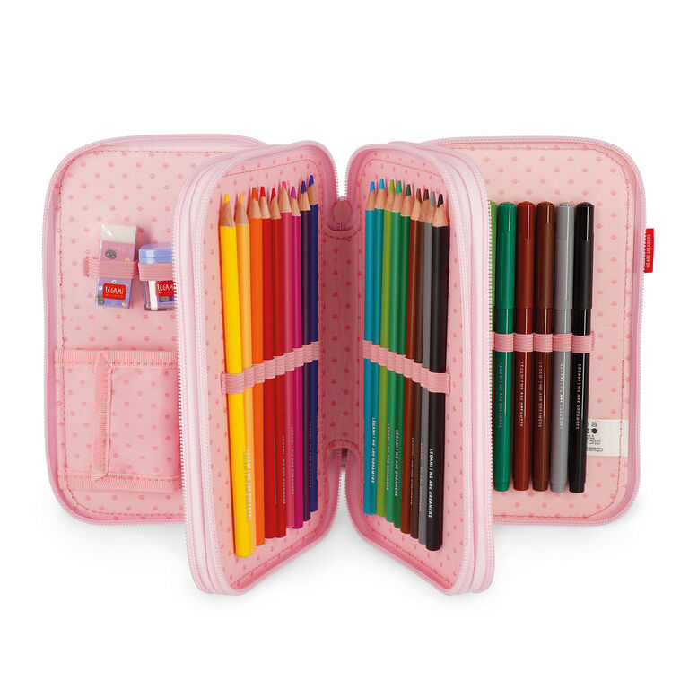 Astuccio 3 Scomparti - Kitty + 2 Penne Cancellabili