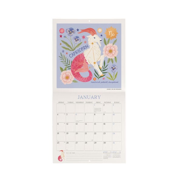 Calendario da Parete 2027 - 18 x 18 cm - Written in the Stars