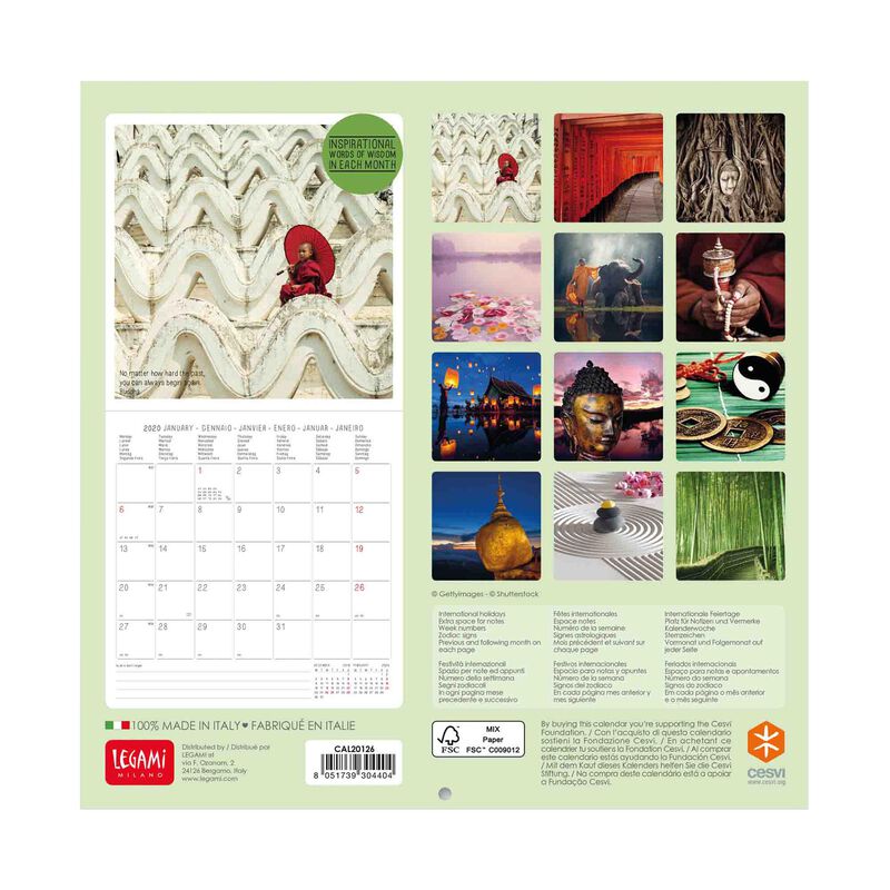 2021 - Wall Calendar - 18X18 Cm, , zoo