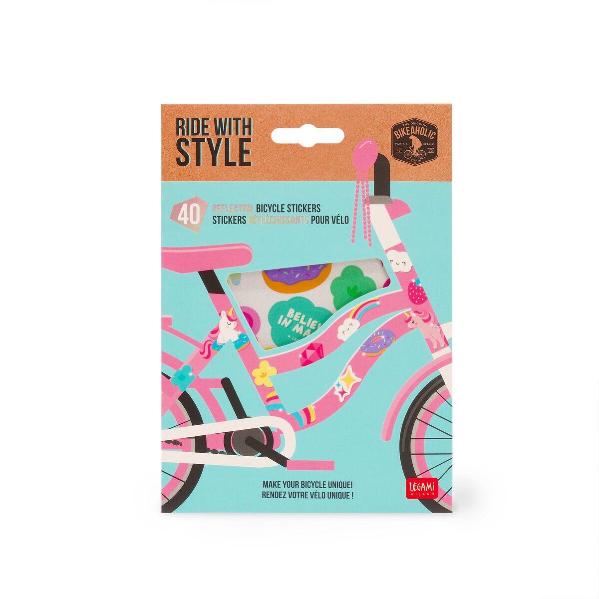 Reflective Bike Stickers - Ride With Style, , zoo