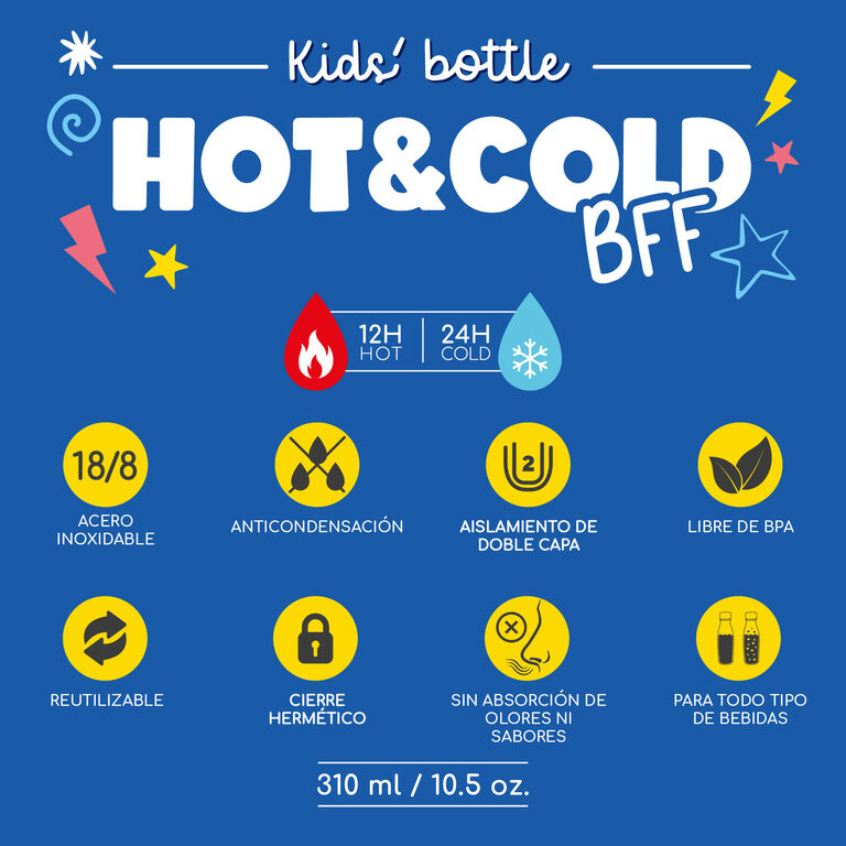 Botella Térmica Infantil - Monster - Hot&Cold BFF