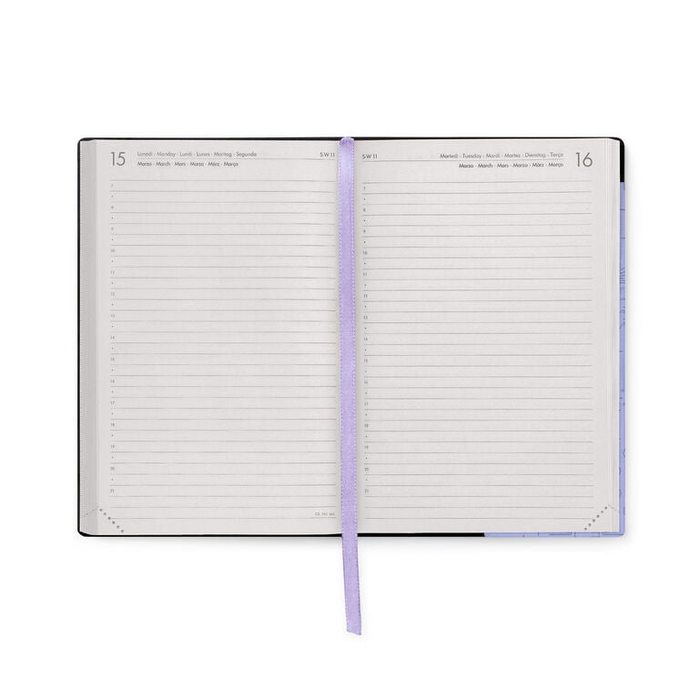 16-Month Medium Daily Diary for 2026/2027 - Cosmic Lilac