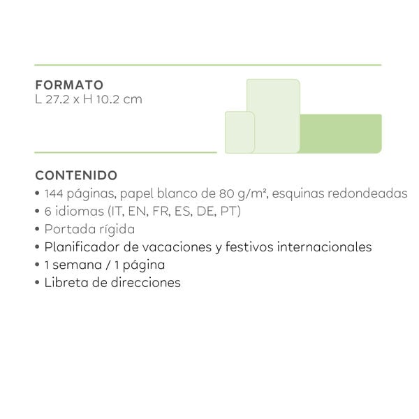 Agenda da Scrivania 12 Mesi - Desk Planner - 2027
