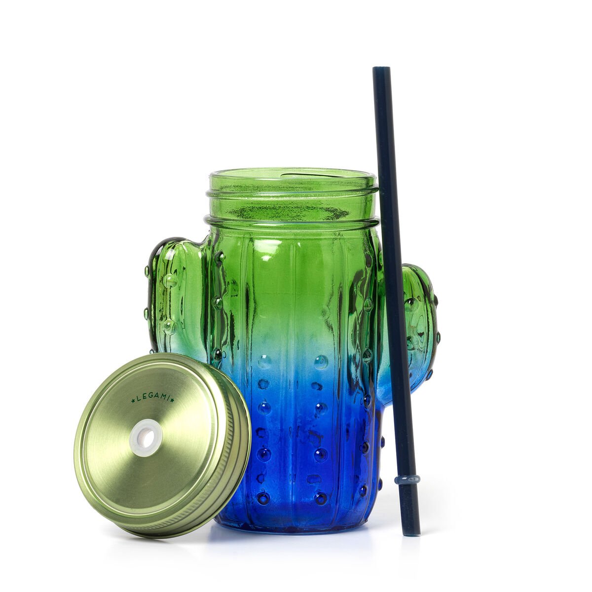 Drinking Glass Jar with Lid and Straw - Cheers, , zoo