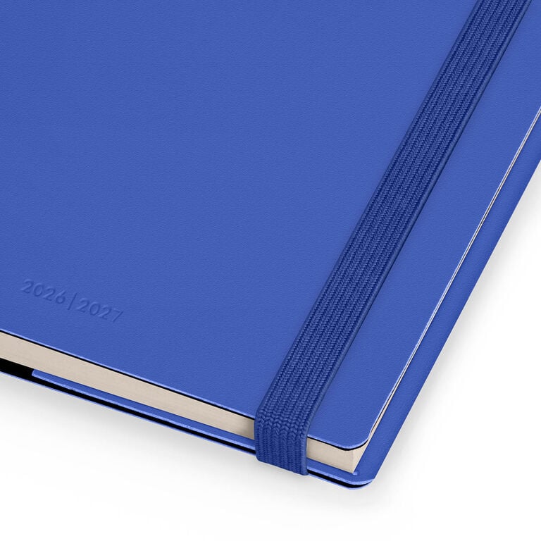 16-Month Small Weekly Diary for 2026/2027 - Eclectic Blue - With Notebook