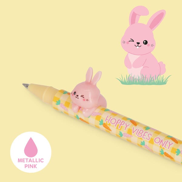 Set di 2 Penne Gel con Animaletto Decorativo - Lovely Friends - Hoppy Easter Set di 2 Penne Gel con Animaletto Decorativo - Lovely Friends - Hoppy Easter
