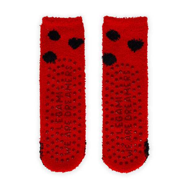 Non-Slip Ladybug Socks for Adults - It's a Match!