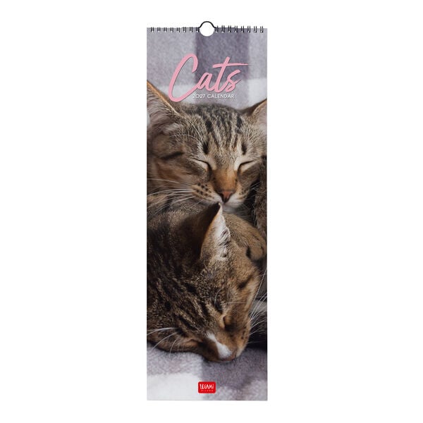 Calendario da Parete 2027 - 16 x 49 cm - Cats