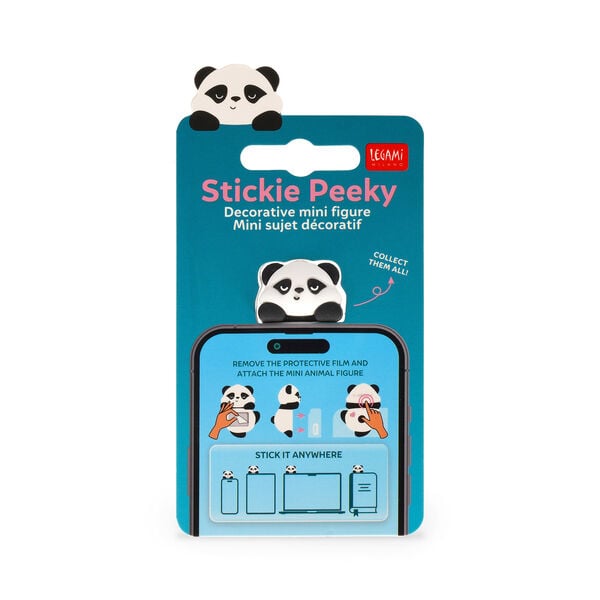 Decorative Adhesive Figurine - Stickie Peeky - Panda Decorative Adhesive Figurine - Stickie Peeky - Panda