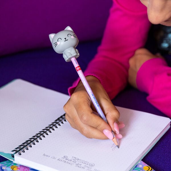 Pencil with Squishy Kitty "Be Curious" - Squeezies Pencil with Squishy Kitty "Be Curious" - Squeezies