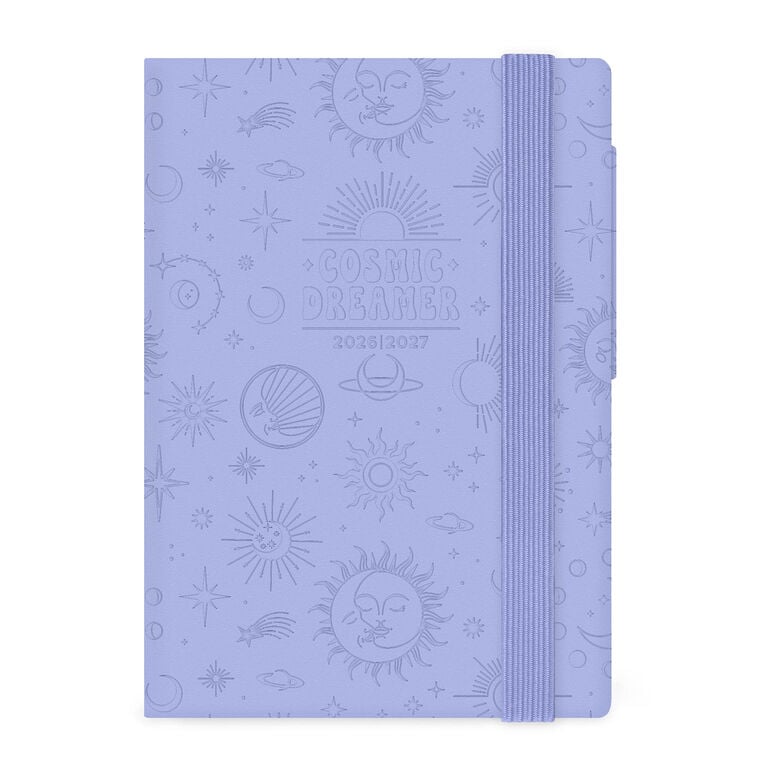 16-Month Small Weekly Diary for 2026/2027 - Cosmic Lilac - With Notebook