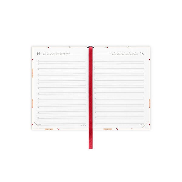 Agenda 12 Mesi Giornaliera Fotografica Small 2027 - Teddy Bear White