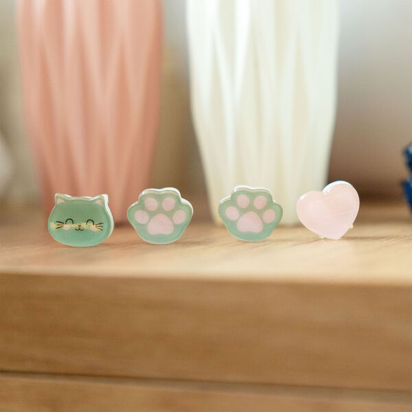 Set of 4 Kitty Mini Hair Clips - Clip me up!