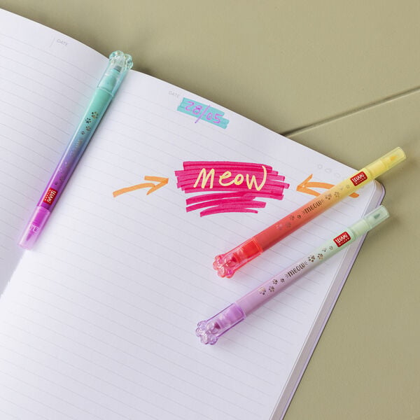 Set de 6 Rotuladores de Doble Punta con Colores Superponibles - Meow Set de 6 Rotuladores de Doble Punta con Colores Superponibles - Meow